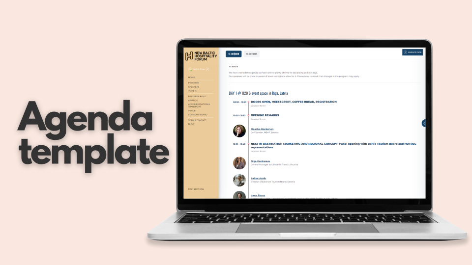 Centralize event content with Confenta dynamic agenda