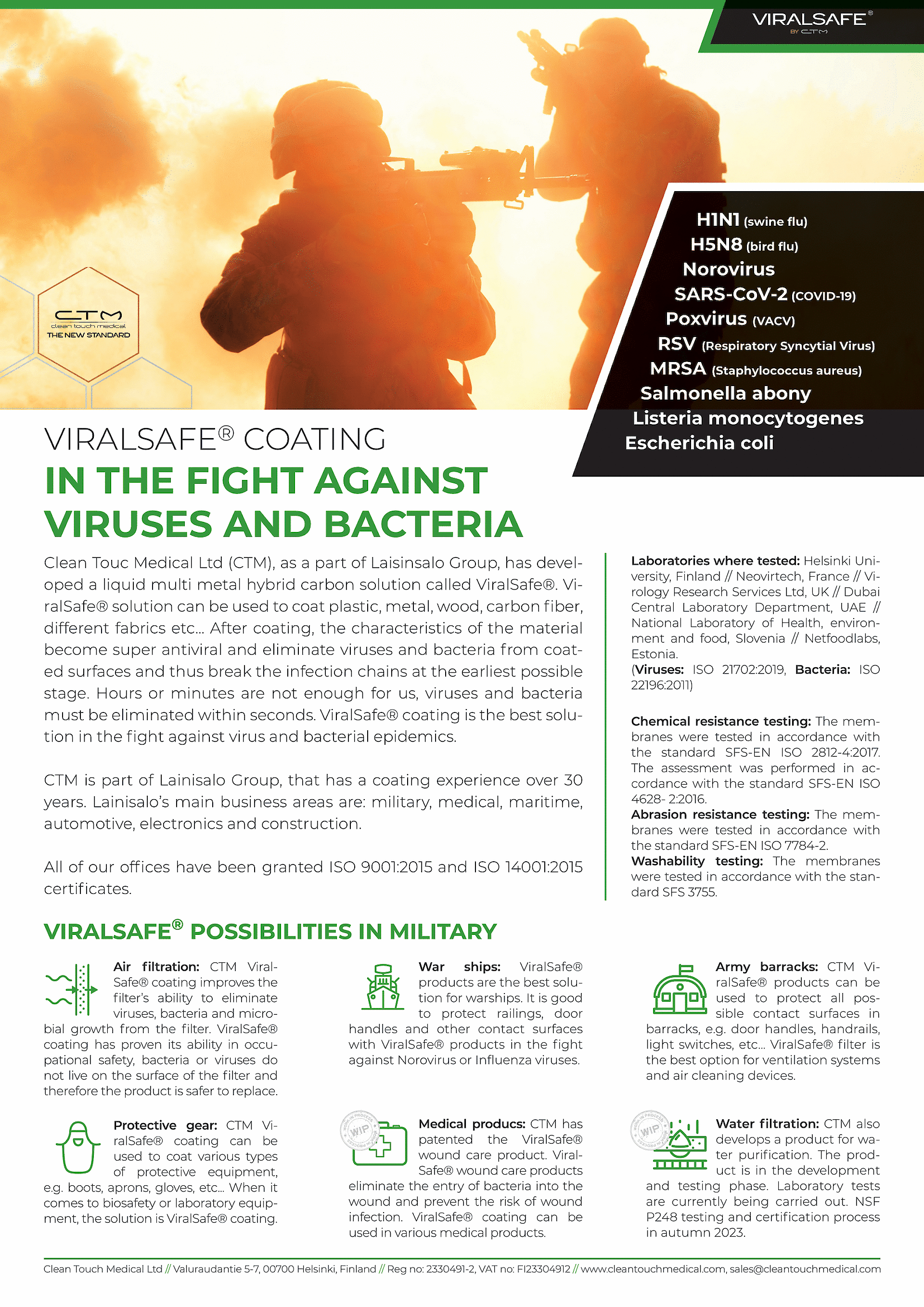 ViralSafe Coating &mdash; Long-Lasting Antimicrobial Surface Protection