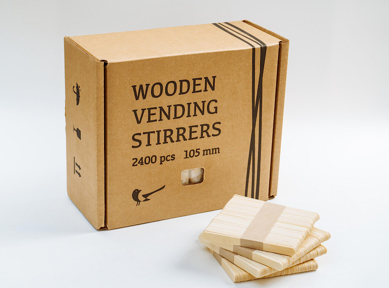 Wooden stirrer 105 mm.