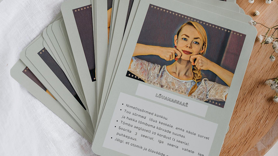 Face yoga cards