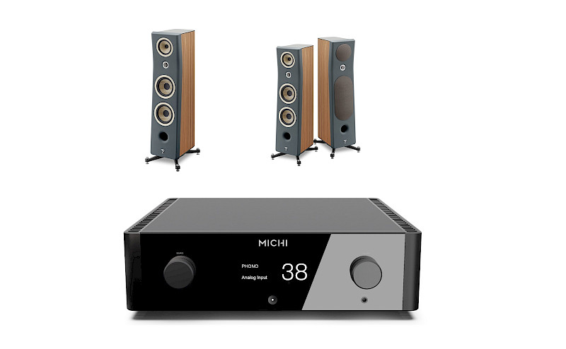 Focal -i, Kanta N°3 stereohögtalare Rotel Michi X3 stereoförstärkare